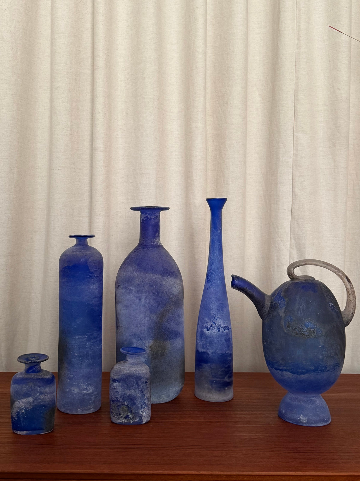 Set of 6 Scavo vases by Cenedese