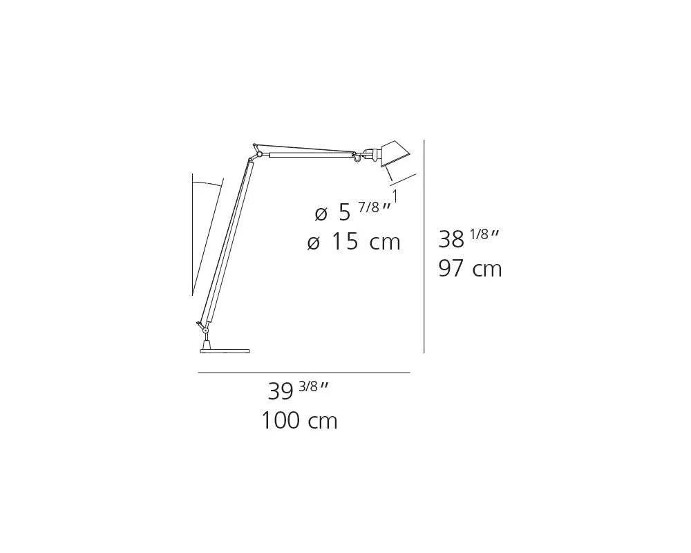 Lampadaire liseuse Tolomeo