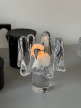 Charger l&#39;image dans la galerie, Bougeoir chauffe-plat scandinave en cristal
