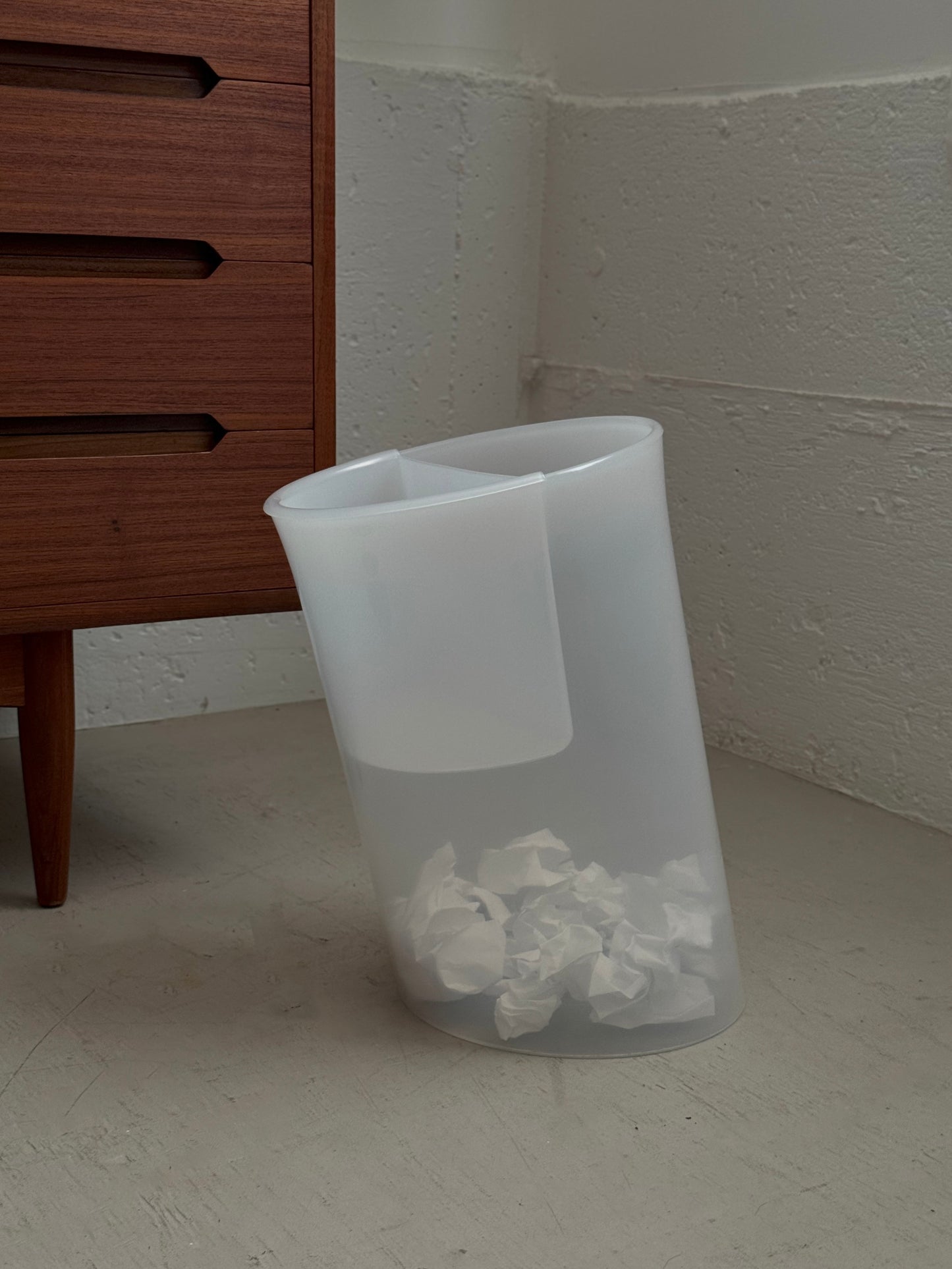 In Attesa wastepaper basket by Enzo Mari