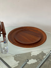 Load image into Gallery viewer, Round teak trays
