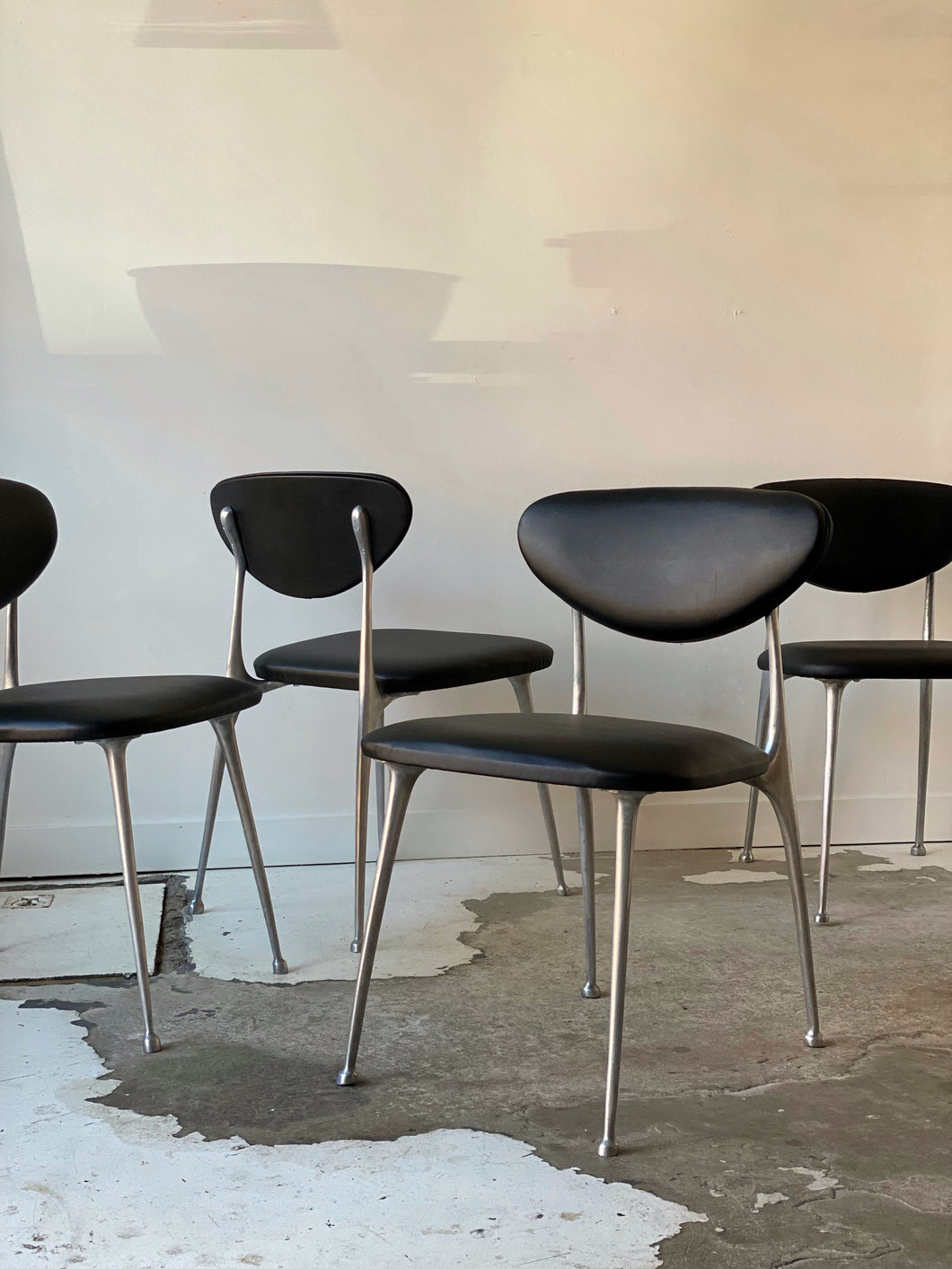 Set of 4 Gazelle dining chairs by Shelby Williams