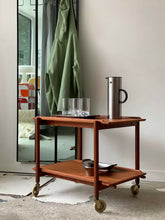 Load image into Gallery viewer, Teak bar cart by Poul Hundevad
