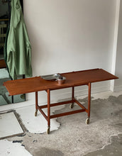 Load image into Gallery viewer, Teak bar cart by Poul Hundevad
