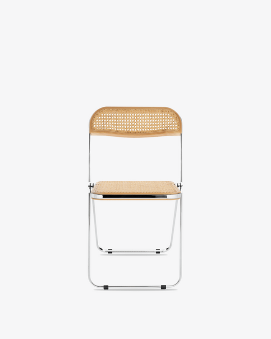 Plia Vienna Straw folding chair by Giancarlo Piretti (sets of 4, 6 or 8)