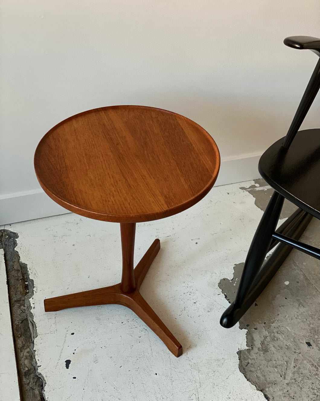 Small solid teak side table by Hans C. Andersen