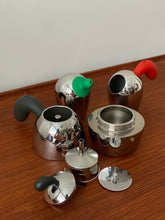 Load image into Gallery viewer, Espresso maker, sugar jug and creamer set by Alessi
