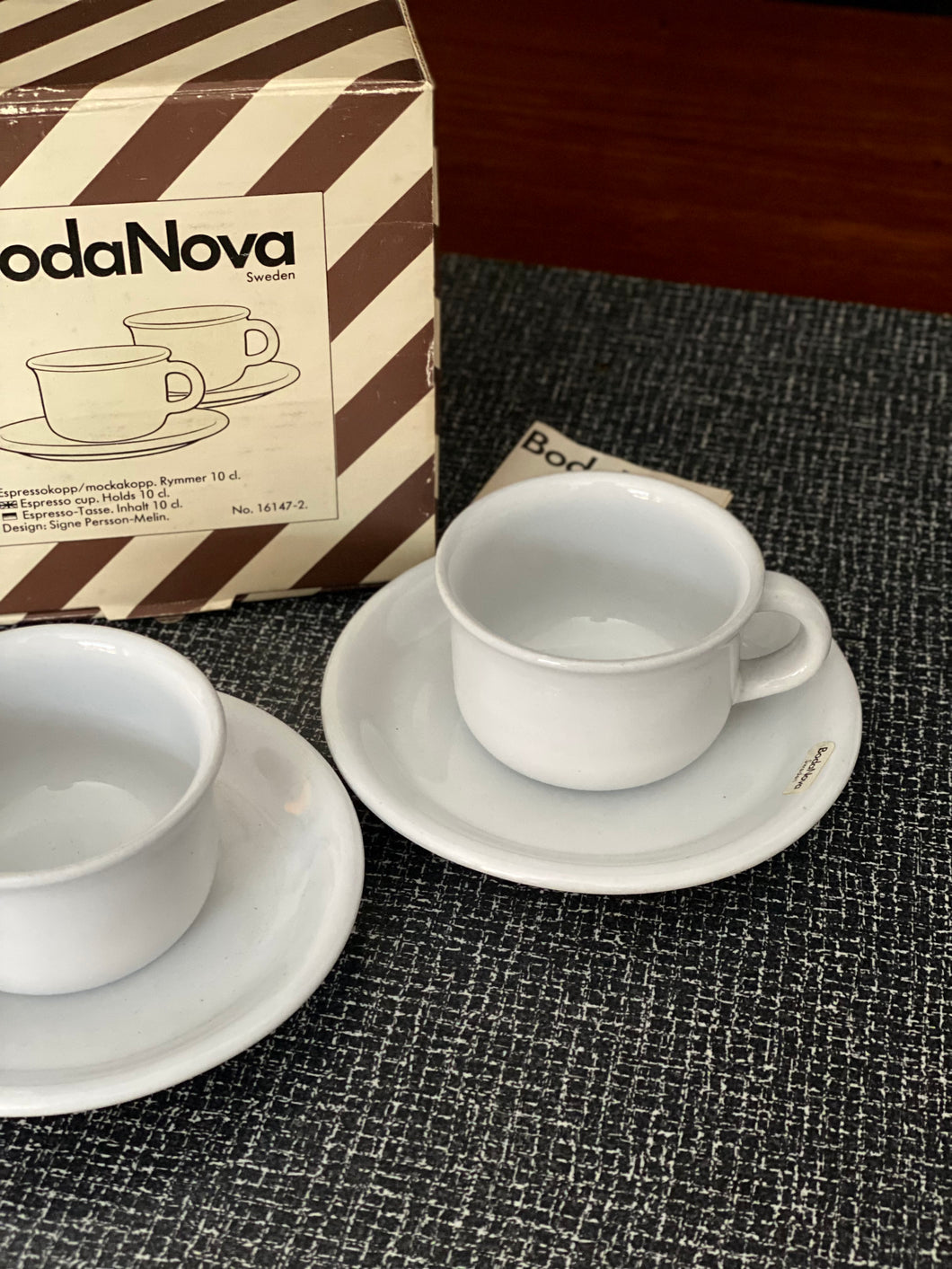 Set of 2 espresso cups and saucers by BodaNova