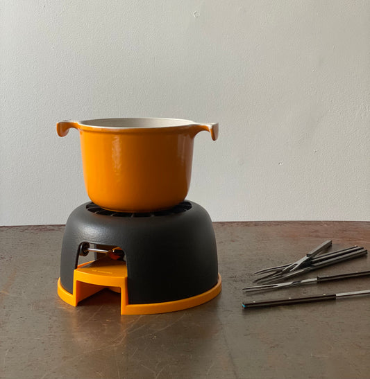 Service à fondue par Enzo Mari pour Le Creuset