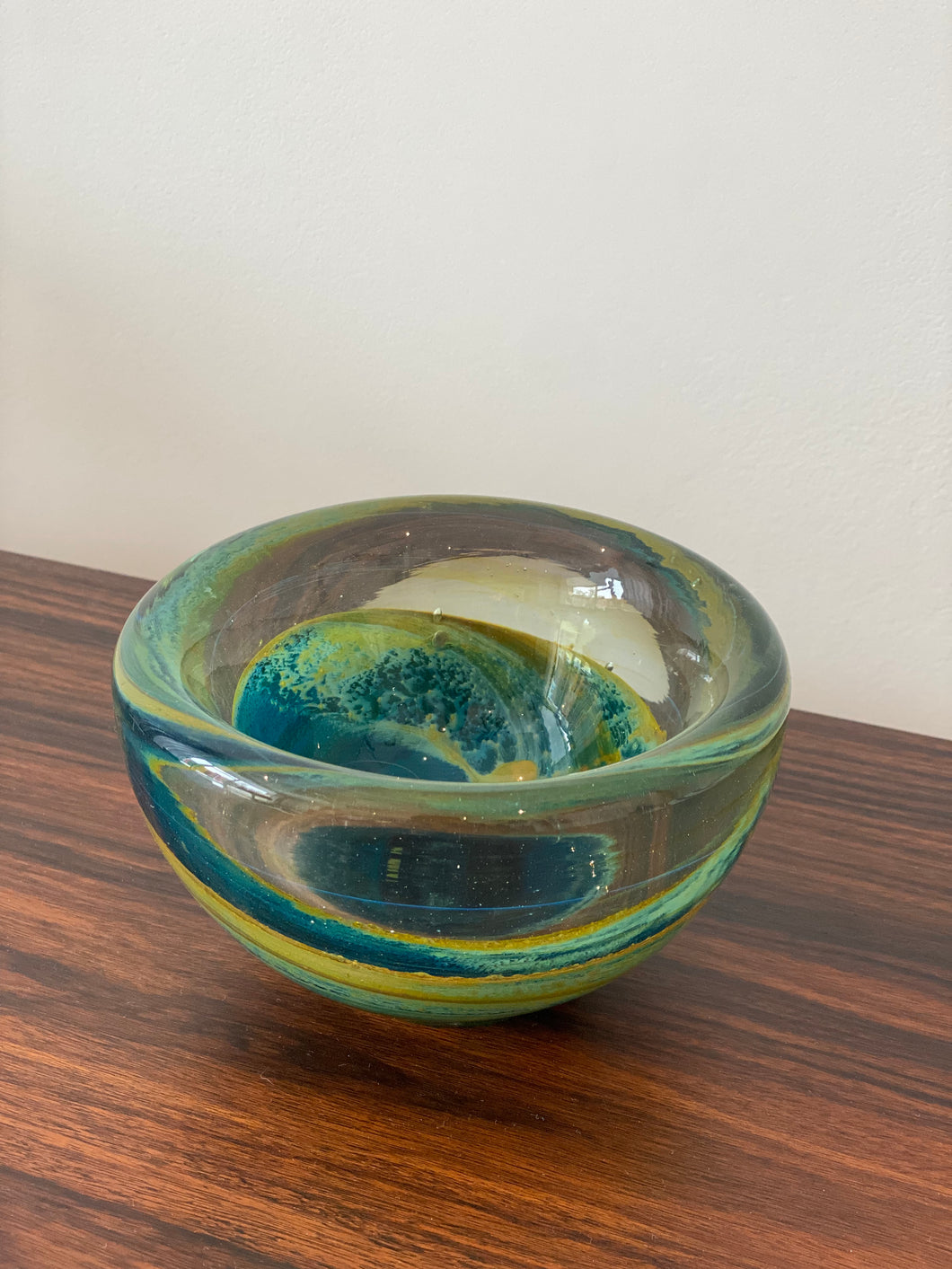 Small glass catchall by Mdina