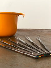 Load image into Gallery viewer, Fondue set by Enzo Mari for Le Creuset
