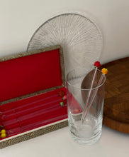 Load image into Gallery viewer, Set of 9 glass cocktail stirrers
