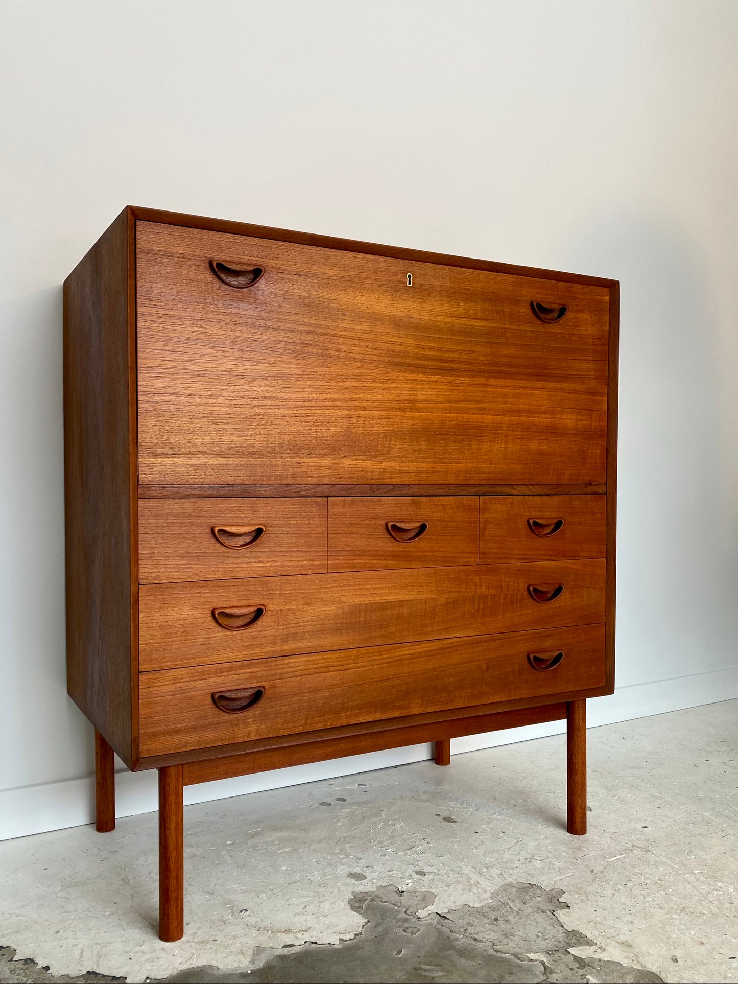 Teak secretary desk by Peter Hvidt