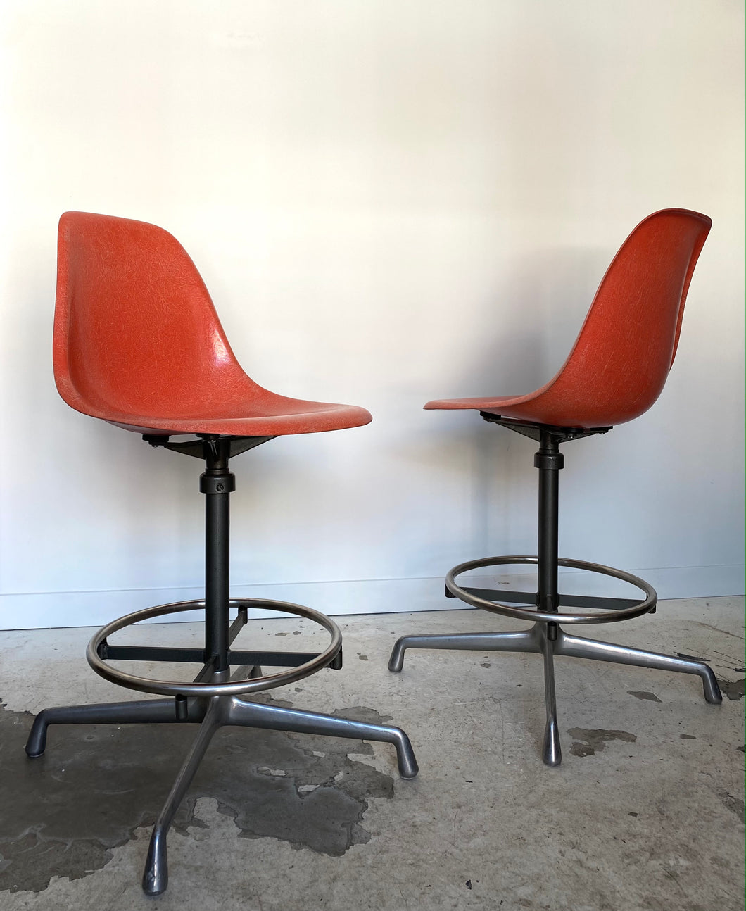 Drafting stools by Charles & Ray Eames for Herman Miller