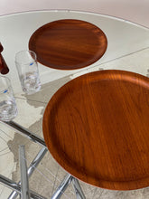 Load image into Gallery viewer, Round teak trays
