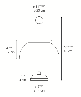 Alfa table lamp by Sergio Mazza